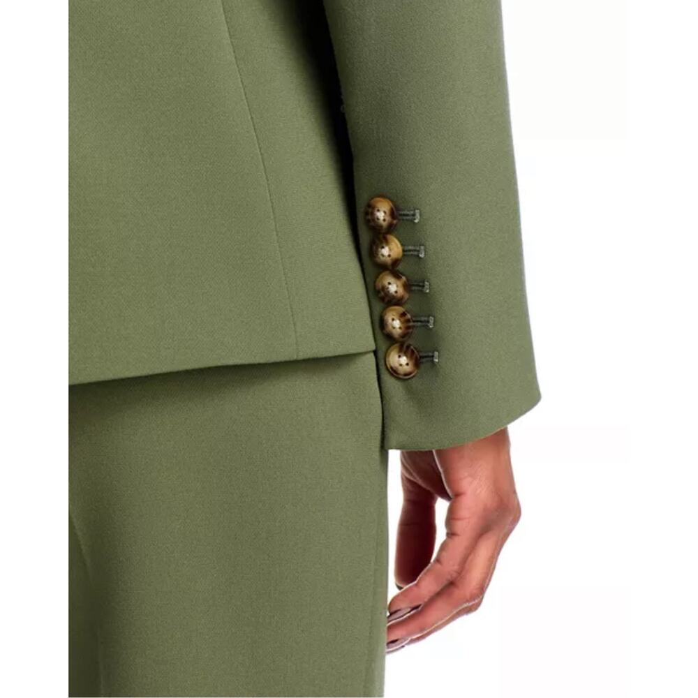 Veronica Beard Miller Dickey Jacket Stone Army Green Classic Blazer Size 8 - Picture 12 of 16